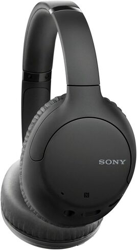 Sony WHCH710N Wireless Bluetooth Noise-Canceling Over-The-Ear Stereo Headphones (Black) Bundle with Protective Headphone Case and Headphone Stand - Dual Microphone, 35 Hours of Playtime - (3 Items) in Saudi Arabia