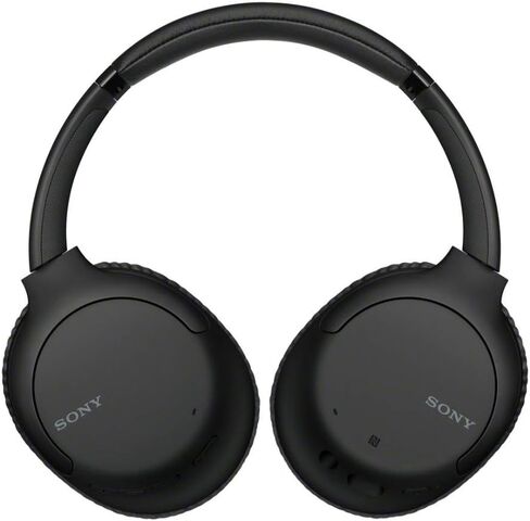 Sony WHCH710N Wireless Bluetooth Noise-Canceling Over-The-Ear Stereo Headphones (Black) Bundle with Protective Headphone Case and Headphone Stand - Dual Microphone, 35 Hours of Playtime - (3 Items) in Saudi Arabia