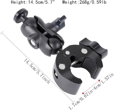 Metal Camera Bike Clamp Mount Motorcycle Handlebar Holder for Insta360 X2 X3 GO3 ONE RS，GoPro Hero 12 11 10 9 8 7 6 5 Max and Other Action Cameras in Saudi Arabia