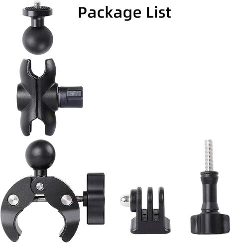 Metal Camera Bike Clamp Mount Motorcycle Handlebar Holder for Insta360 X2 X3 GO3 ONE RS，GoPro Hero 12 11 10 9 8 7 6 5 Max and Other Action Cameras in Saudi Arabia