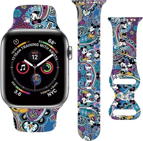 حزام لطيف متوافق مع سوار ساعة أبل 38 مم 40 مم 41 مم 42 مم 44 مم 45 مم 49 مم للرجال والنساء، أساور معصم رياضية من السيليكون الناعم قابلة للاستبدال لسلسلة iWatch Ultra 9 8 7 6 5 4 3 2 1 SE in Kuwait