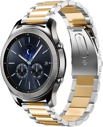 Shangpule متوافق مع نطاقات Gear S3، وساعة Galaxy Watch 3 مقاس 45 مم، وساعة Galaxy Watch مقاس 46 مم، وسوار معدني بديل من الفولاذ المقاوم للصدأ مقاس 22 مم (أزرق) in Kuwait