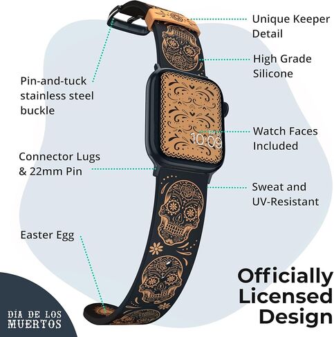 Día de los Muertos Smartwatch Band - Officially Licensed, Compatible with Every Size & Series of Apple Watch (watch not included) in Kuwait