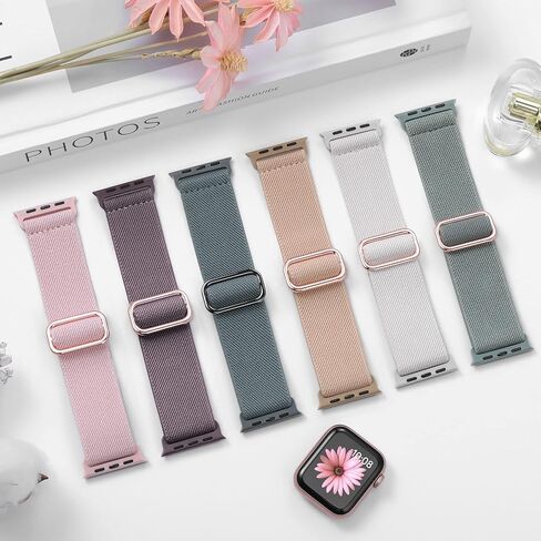12 Pack Stretchy Solo Loop Bands Compatible with Apple Watch Band 38mm 40mm 41mm 42mm 44mm 45mm 49mm Women Men,Elastic Nylon Braided Sport Strap iWacth Bands for iWatch SE Series 8 7 6 5 4 3 2 1 Ultra in Kuwait