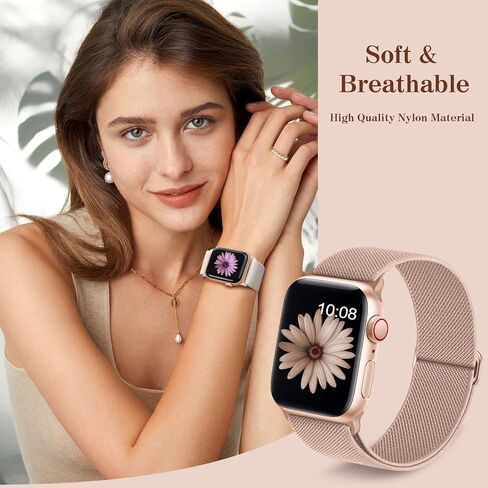 12 Pack Stretchy Solo Loop Bands Compatible with Apple Watch Band 38mm 40mm 41mm 42mm 44mm 45mm 49mm Women Men,Elastic Nylon Braided Sport Strap iWacth Bands for iWatch SE Series 8 7 6 5 4 3 2 1 Ultra in Kuwait