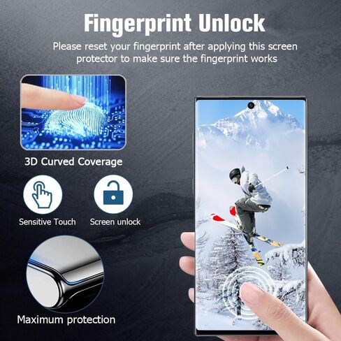 [عبوتان + 2] واقي شاشة من الزجاج المقوى Galaxy Note 10 Plus، دعم بصمات الأصابع بالموجات فوق الصوتية، صلابة 9H مقاومة للخدش، منحني ثلاثي الأبعاد عالي الدقة، خالٍ من الفقاعات، لواقي شاشة Samsung Galaxy Note 10 Plus (6.8 بوصة) in Kuwait