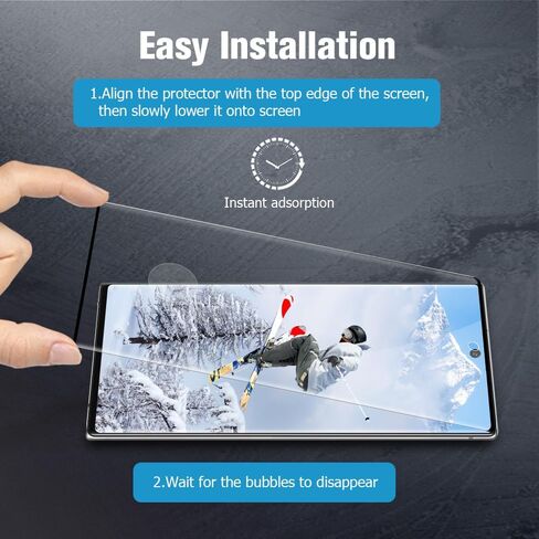 [عبوتان + 2] واقي شاشة من الزجاج المقوى Galaxy Note 10 Plus، دعم بصمات الأصابع بالموجات فوق الصوتية، صلابة 9H مقاومة للخدش، منحني ثلاثي الأبعاد عالي الدقة، خالٍ من الفقاعات، لواقي شاشة Samsung Galaxy Note 10 Plus (6.8 بوصة) in Kuwait