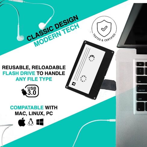 MasHTAPE الأصلي - شريط كاسيت USB فلاش درايف 4 جيجابايت، باك مان ريترو كوليكستريب in Kuwait