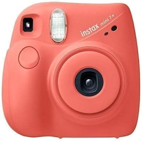 مجموعة ملحقات كاميرا Fujifilm Instax Mini 7+ الفورية (مرجانية) مع فيلم Instax Mini وفيلم Instax Sky Blue Frame ومجموعة تنظيف البكسل in Saudi Arabia