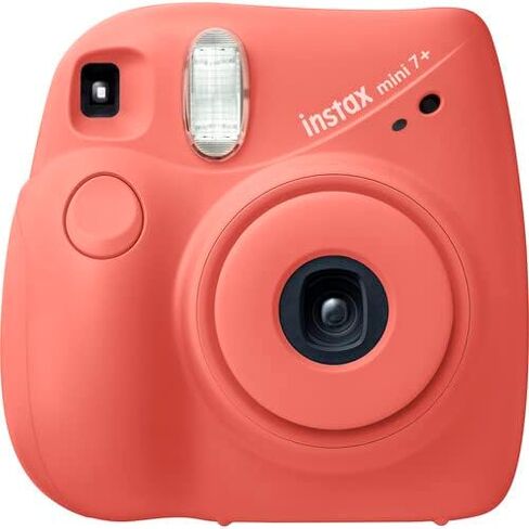مجموعة ملحقات كاميرا Fujifilm Instax Mini 7+ الفورية (مرجانية) مع فيلم Instax Mini وفيلم Instax Sky Blue Frame ومجموعة تنظيف البكسل in Saudi Arabia
