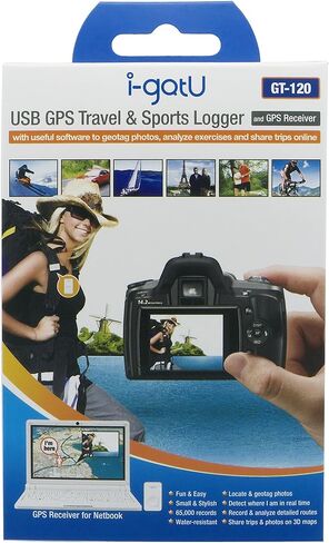 i-gotU GT-120 USB GPS Travel Logger w/Blog Software - Record and Trace Outdoor Activity on 3D Map! in Kuwait