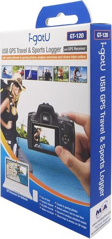 i-gotU GT-120 USB GPS Travel Logger w/Blog Software - Record and Trace Outdoor Activity on 3D Map! in Kuwait