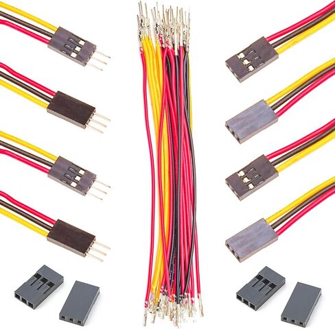 Dupont 2.54mm Wire Male to Female Dupont Connector and 22AWG Pre-Crimped Cable, Single Row 1/2/3/4/5/6/7/8/9/10P JST Connector with Length of 10/30/50/100cm Dupont Wire (1Pcs MF 10P-10CM) in Kuwait