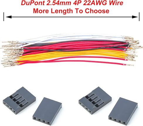 Dupont 2.54mm Wire Male to Female Dupont Connector and 22AWG Pre-Crimped Cable, Single Row 1/2/3/4/5/6/7/8/9/10P JST Connector with Length of 10/30/50/100cm Dupont Wire (1Pcs MF 10P-10CM) in Saudi Arabia