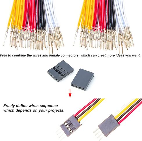 Dupont 2.54mm Wire Male to Female Dupont Connector and 22AWG Pre-Crimped Cable, Single Row 1/2/3/4/5/6/7/8/9/10P JST Connector with Length of 10/30/50/100cm Dupont Wire (1Pcs MF 10P-10CM) in Saudi Arabia