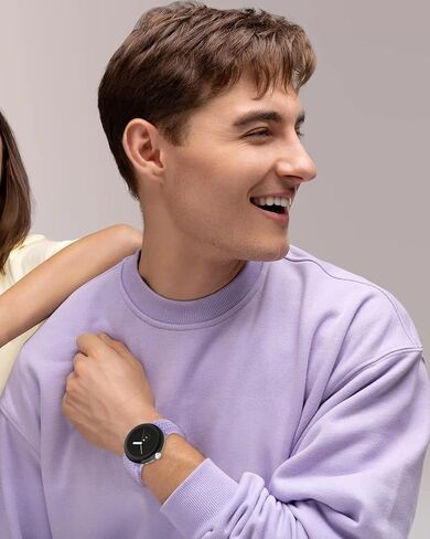 أحزمة BlackPro المضفرة بحلقة منفردة متوافقة مع ساعة Google Pixel Watch/Pixel Watch 2، أشرطة مطاطية من النايلون قابلة للتمدد مع موصل مطور لأساور المعصم لساعة Google Pixel للنساء والرجال in Kuwait