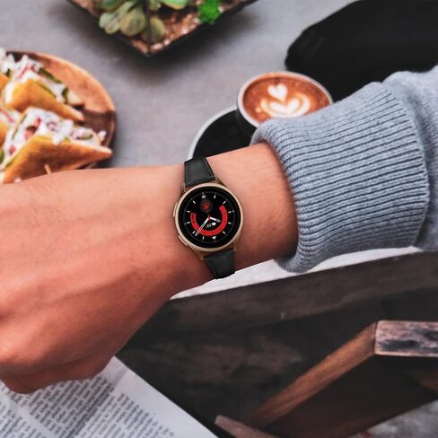 OXWALLEN 20MM Quick Release Leather Watch Band Compatible with Samsung Galaxy Watch 6 5 4 Band 40mm 44mm/Watch 5 Pro 45mm/Galaxy Watch 4 6 Classic Band 42mm 46mm 43mm 47mm/Watch 3 41mm/Active 2 Braided Strap for Women in Kuwait