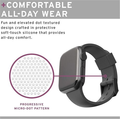 URBAN ARMOR GEAR [U] من UAG متوافق مع سوار ساعة Apple لسلسلة iWatch Series Ultra 2/Ultra/9/1-8/SE 2/SE يناسب 49/45/44/42 مم و41/40/38 مم حزام ساعة منقط in Saudi Arabia