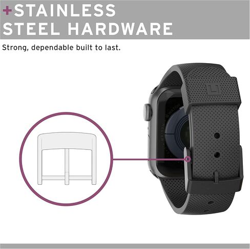 URBAN ARMOR GEAR [U] من UAG متوافق مع سوار ساعة Apple لسلسلة iWatch Series Ultra 2/Ultra/9/1-8/SE 2/SE يناسب 49/45/44/42 مم و41/40/38 مم حزام ساعة منقط in Saudi Arabia