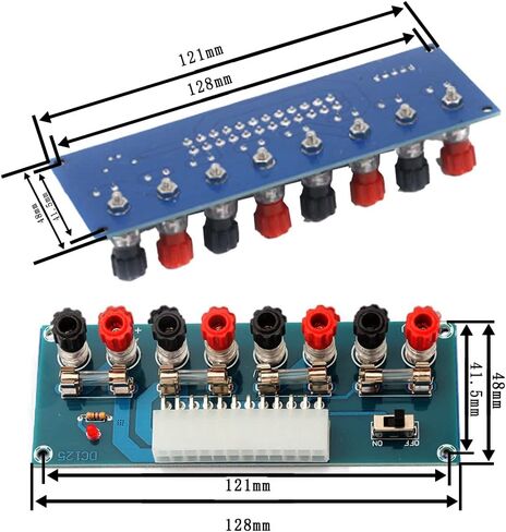 2pcs XH-M229 Bench-top Computer Chassis Supply Modules Transfer Board 24pin 3.3V 5V 12V Desktop Power Supply Breakout Adapter in Saudi Arabia