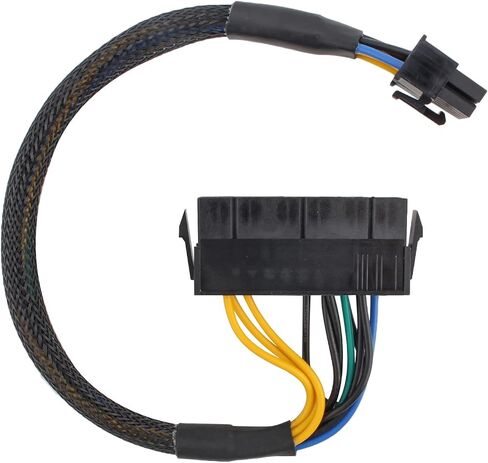 MOTOALL 1007-18AWG Sleeved Cable with 24 Pin to 10 Pin ATX PSU Main Power Supply Adapter Braided for IBM for Lenovo PCs Motherboard and Servers 12 inch (30cm) in Saudi Arabia