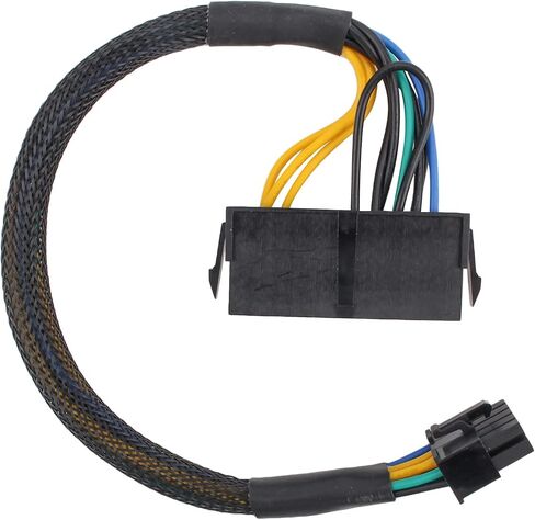 MOTOALL 1007-18AWG Sleeved Cable with 24 Pin to 10 Pin ATX PSU Main Power Supply Adapter Braided for IBM for Lenovo PCs Motherboard and Servers 12 inch (30cm) in Saudi Arabia