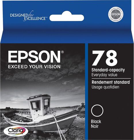 خرطوشة حبر ذات سعة قياسية من Epson T078 Claria Hi-Definition 78, اسود in Saudi Arabia