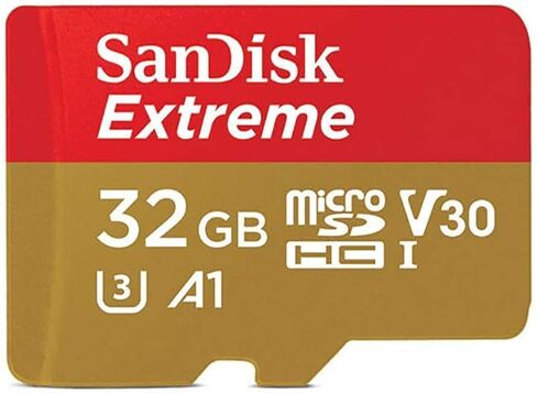 Sandisk Extreme - بطاقة ذاكرة فلاش - 32 جيجا - ذاكرة microsdhc UHS-I - ذهبي، أحمر in Saudi Arabia