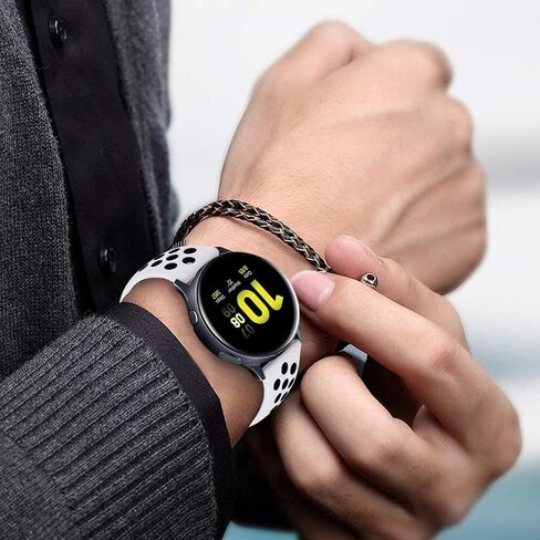 سوار YOUKEX 20 مم من السيليكون الناعم متوافق مع ساعة Samsung Galaxy Watch Galaxy Watch 3 41 مم/Galaxy Watch Active 2 (40 مم)(44 مم) 42 مم/Gizmo Watch Classic، سوار معصم رياضي للنساء والرجال in Kuwait