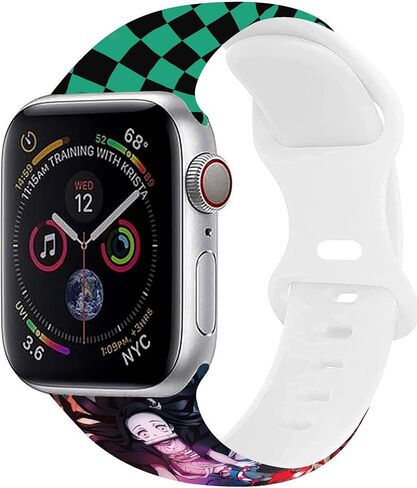 TZNUOUIE Anime Cartoon Watch Band Compatible with Watch Bands 38mm 40mm 41mm 42mm 44mm 45mm 49mm,Soft Silicone Replacement Sport Strap for Watch Series 9 8 7 6 5 4 3 2 1 SE,Gift for Boys Girls in Kuwait