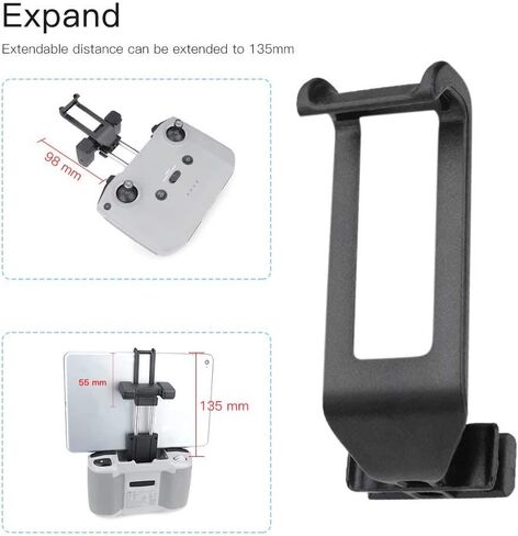 دعامة إطلاق سريع من Hongwen، حامل حامل للهاتف اللوحي سهل التركيب، ملحق طائرة بدون طيار، وحدة تحكم عن بعد قابلة للإمالة بدعم ثابت ممتد من ABS، لـ DJI Mavic Air 2 in Kuwait