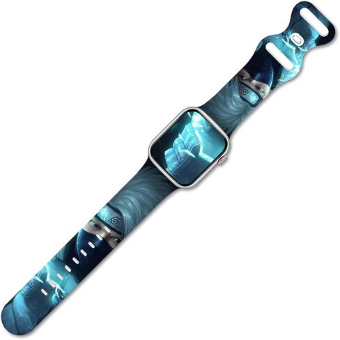 حزام ساعة أنيمي متوافق مع أشرطة ساعة أبل 38 مم 40 مم 41 مم 42 مم 44 مم 45 مم 49 مم، حزام رياضي بديل من السيليكون الناعم كارتوني متوافق مع سلسلة iWatch 8,7,6,5,4,3,2,1,SE in Kuwait