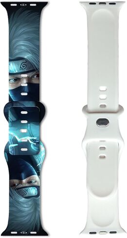 حزام ساعة أنيمي متوافق مع أشرطة ساعة أبل 38 مم 40 مم 41 مم 42 مم 44 مم 45 مم 49 مم، حزام رياضي بديل من السيليكون الناعم كارتوني متوافق مع سلسلة iWatch 8,7,6,5,4,3,2,1,SE in Kuwait