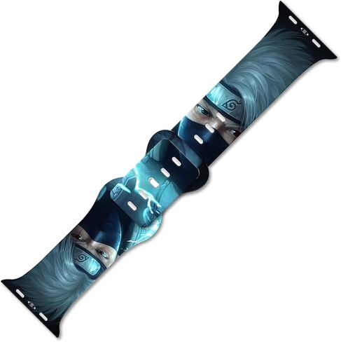 حزام ساعة أنيمي متوافق مع أشرطة ساعة أبل 38 مم 40 مم 41 مم 42 مم 44 مم 45 مم 49 مم، حزام رياضي بديل من السيليكون الناعم كارتوني متوافق مع سلسلة iWatch 8,7,6,5,4,3,2,1,SE in Kuwait