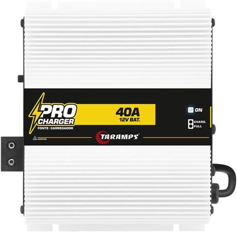 Taramps Pro Charger 40A Power Supply Bivolt Automatic 127/220V AC, Dynamic Mode, Automotive Sound Car Audio, 12VDC ~ 14.4VDC Battery Charger, 560W MAX Power Rating, High Technology in Saudi Arabia