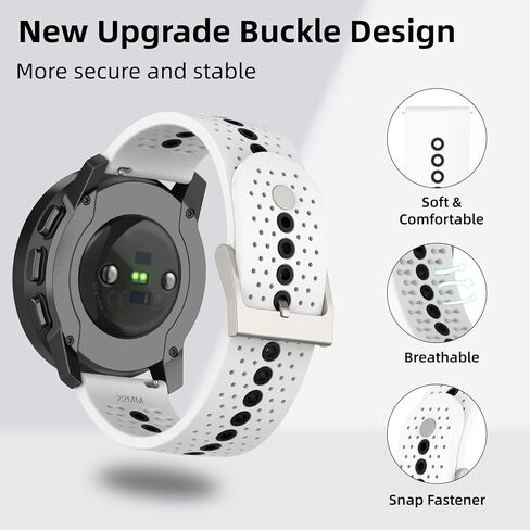 حزام رياضي 22 ملم لـ Amazfit GTR 3 Pro/GTR 3/GTR 4/Bip 5/GTR 2/GTR 2e، Ticwatch Pro 3، Huawei GT 2 أساور معصم بديلة من السيليكون ساعة قابلة للتعديل لـ Amazfit GTR 3 للنساء والرجال، أحمر/أسود/أبيض in Kuwait