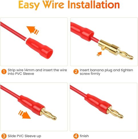 24 زوجًا من مقابس الموز، تدعم أسلاك 12 ايه دبليو جي الى 18 ايه دبليو جي، موصل مكبر صوت مطلي بالذهب لسلك مكبر الصوت ولوحة الحائط ومستقبل الصوت والفيديو ومكبرات الصوت وانظمة الصوت in Kuwait