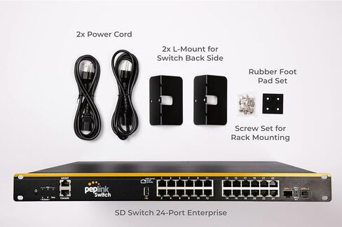 بيبلينك اس دي سويتش | محول مزود بتقنية PoE مع 24 منفذ جيجابت ومنفذين SFP | ميزانية الطاقة 850 واط | إدارة InControl السحابية | PSW-24-850W in Kuwait