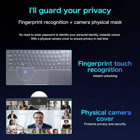 كمبيوتر محمول GMKtec 16 جيجابايت DDR5 1 تيرابايت SSD 14 بوصة 4K UHD Win 11 Pro كمبيوتر محمول مع معالج Intel Core i5 10 Core (4.4 جيجاهرتز)، Intel Iris Xe Graphics 1.2G، HDMI، WiFi 6، كاميرا ويب، USB3.2 x 3، بلوتوث 5.2 in Kuwait