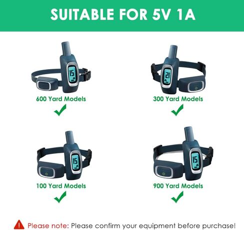 كابل شاحن بديل Mrgru متوافق مع مدرب التحكم عن بعد PetSafe 100 / 300 / 600 / 900 ياردة، مزود بمحول طاقة USB in Kuwait