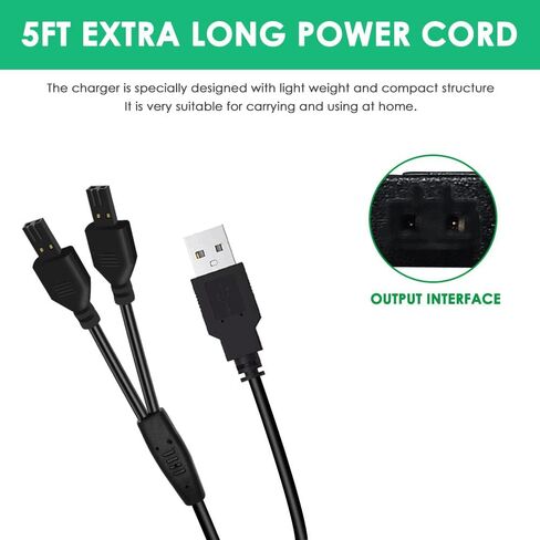 كابل شاحن بديل Mrgru متوافق مع مدرب التحكم عن بعد PetSafe 100 / 300 / 600 / 900 ياردة، مزود بمحول طاقة USB in Kuwait
