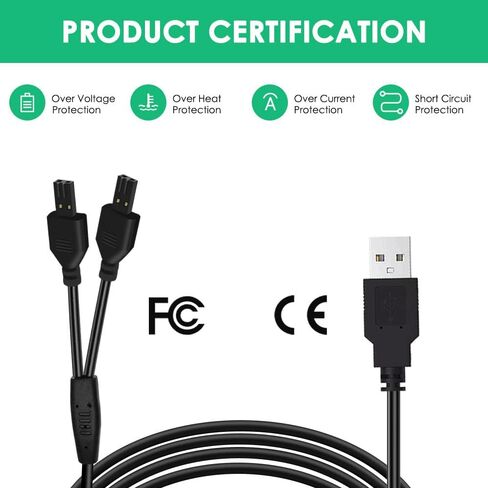 كابل شاحن بديل Mrgru متوافق مع مدرب التحكم عن بعد PetSafe 100 / 300 / 600 / 900 ياردة، مزود بمحول طاقة USB in Kuwait