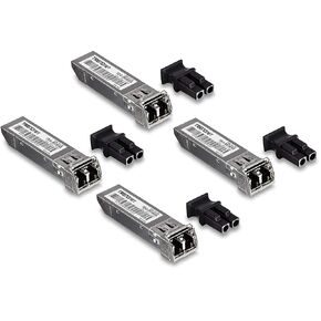 TRENDnet SFP Multi-Mode LC Module 4-Pack, TEG-MGBSX/4, Lifetime Protection | Transmission Up to 1804 Ft., Mini-GBIC, Hot Pluggable,IEEE 802.3z Gigabit Ethernet, Supports Up to 1.25 Gbps in Saudi Arabia