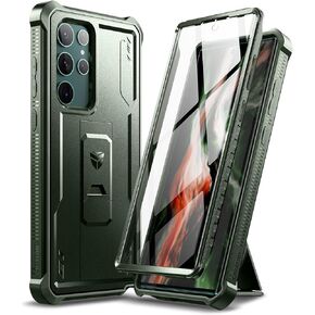 Dexnor for Samsung Galaxy S22 Ultra Case, [Built in Screen Protector and Kickstand] Heavy Duty Military Grade Protection Shockproof Protective Cover for Samsung Galaxy S22 Ultra 5G,Phantom Purple