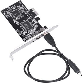 800Mbps PCI-E Express Card, 1394a IEEE 1394b Controller Card, Firewire Cable, High-Speed Data Transfer, Video Editing, Audio Recording, Industrial Cameras, Video Cameras LIONX in Saudi Arabia
