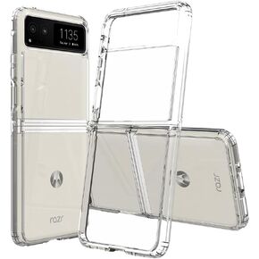Sucnakp for Motorola Razr-2023 Case: Premium Clear Back Panel + TPU Bumper Cover for Moto Razr 2023（YKL Black）