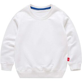 PTPuke Toddler Boys Girls Solid Cotton Thin Sweatshirt Long Sleeve top T-Shirts in Kuwait