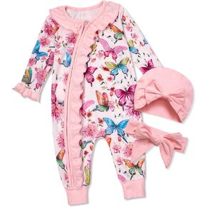 Preemie Newborn Baby Girl Romper 3-Piece Set in Kuwait