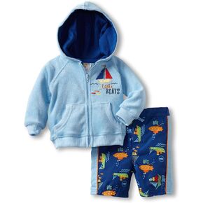 absorba Boys' Newborn Cover Up Two Piece Swimsuit Terry Set