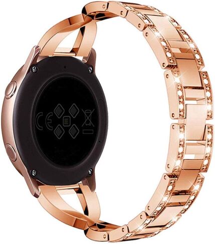 Sankel Compatible for Samsung Galaxy Watch 6/5/4/Galaxy Watch Active 2 40mm&44mm Bands,Women Metal Replacement Bracelet Strap Wristband for Galaxy Watch Active/Galaxy Watch 42mm/Gear Sport (Silver) in Kuwait